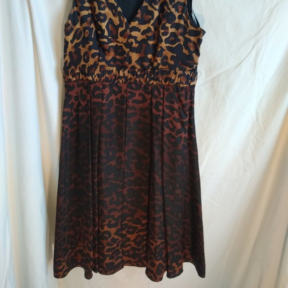 Alfani Silk Ombre Leopard Print Sleeveless Dress - Picture 2 of 6